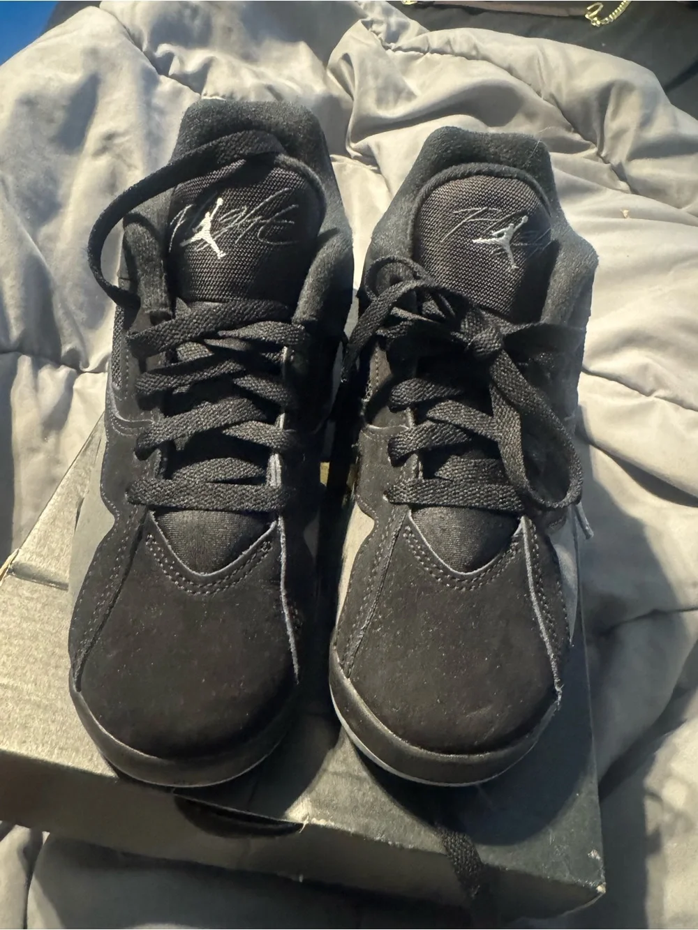 Jordan Kids' Black & Grey Low-Top Sneakers